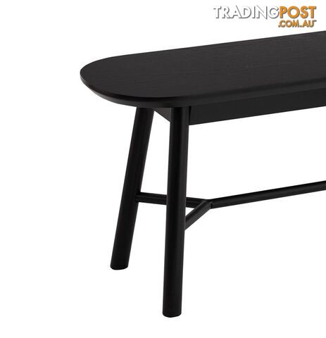 HAROLD Bench 110cm - Black - 243020 - 9334719003665