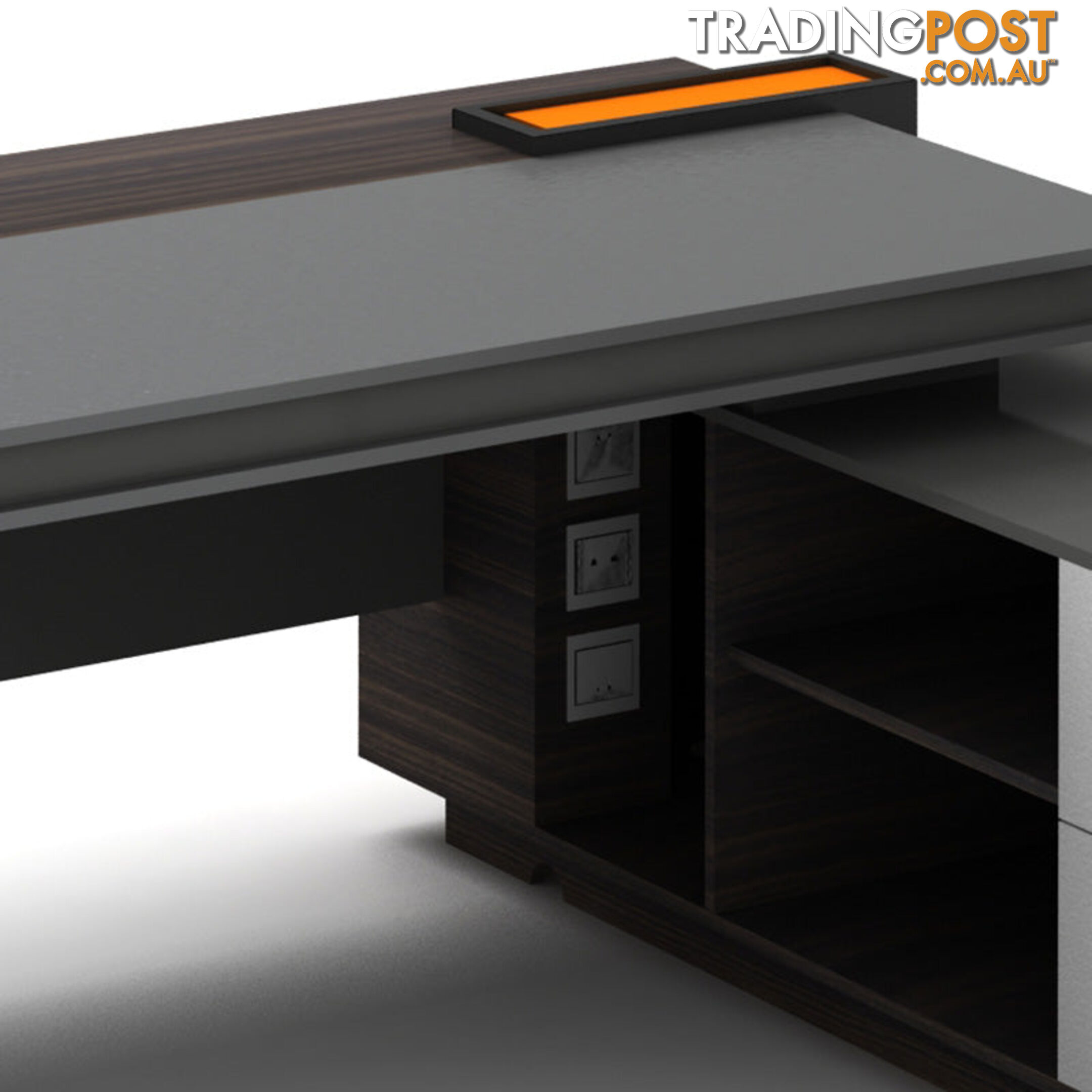 RADDIX Executive Desk with Right Return 2.2M - Brown - DF-FF-D0122R - 9334719003337