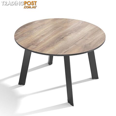 MARCO Round Boardroom/ Dining Table 1.2M - Warm Oak & Black - WF-NT012-C - 9334719010441