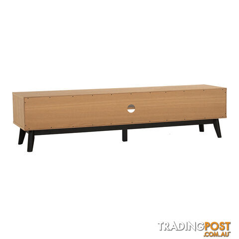 CASTOR Entertainment TV Unit 180cm - Natural, Navy Blue & Black - 336054 - 9334719012209