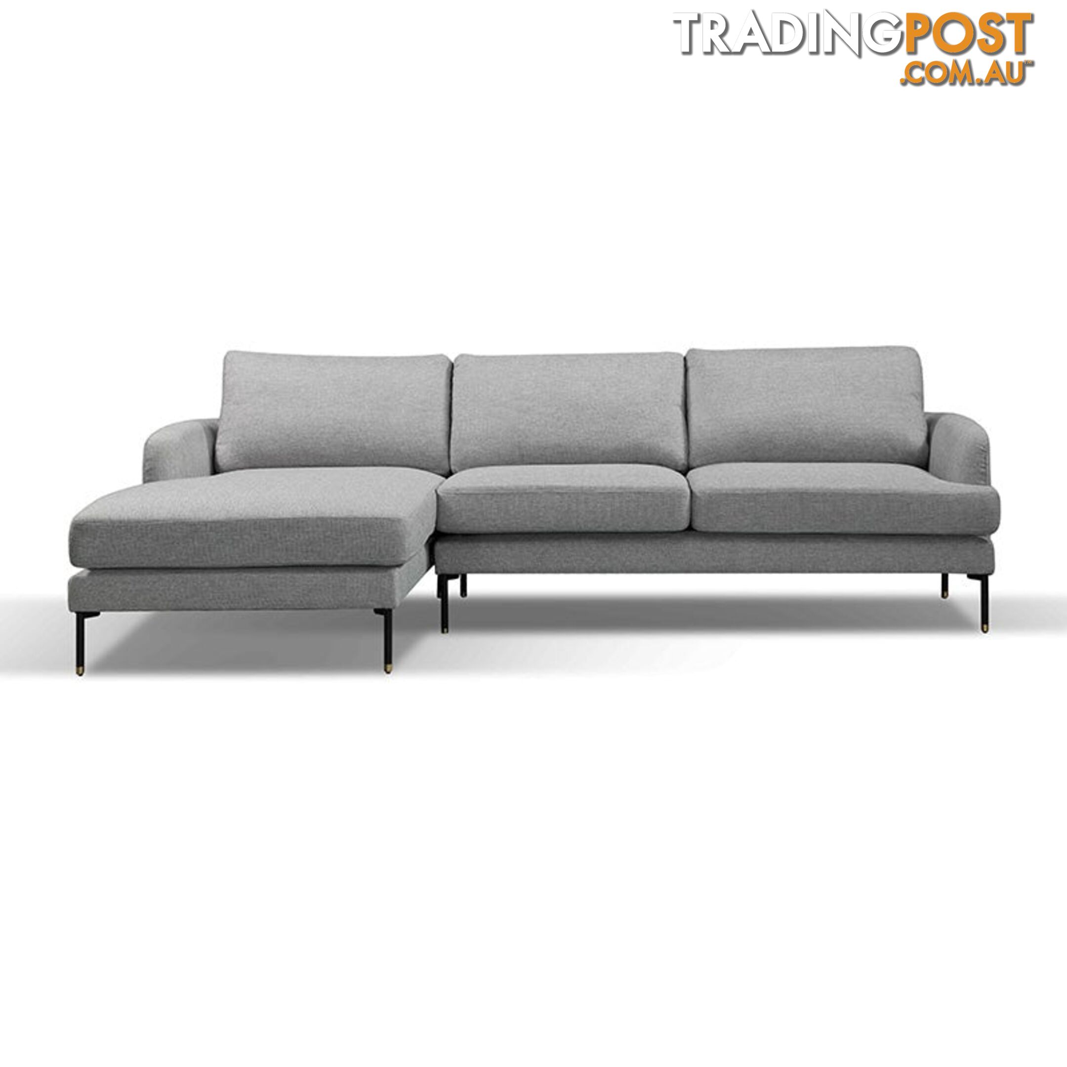 TIANA 3 Seater Sofa With Left Chaise - Grey - HD-2188-L - 9334719004785
