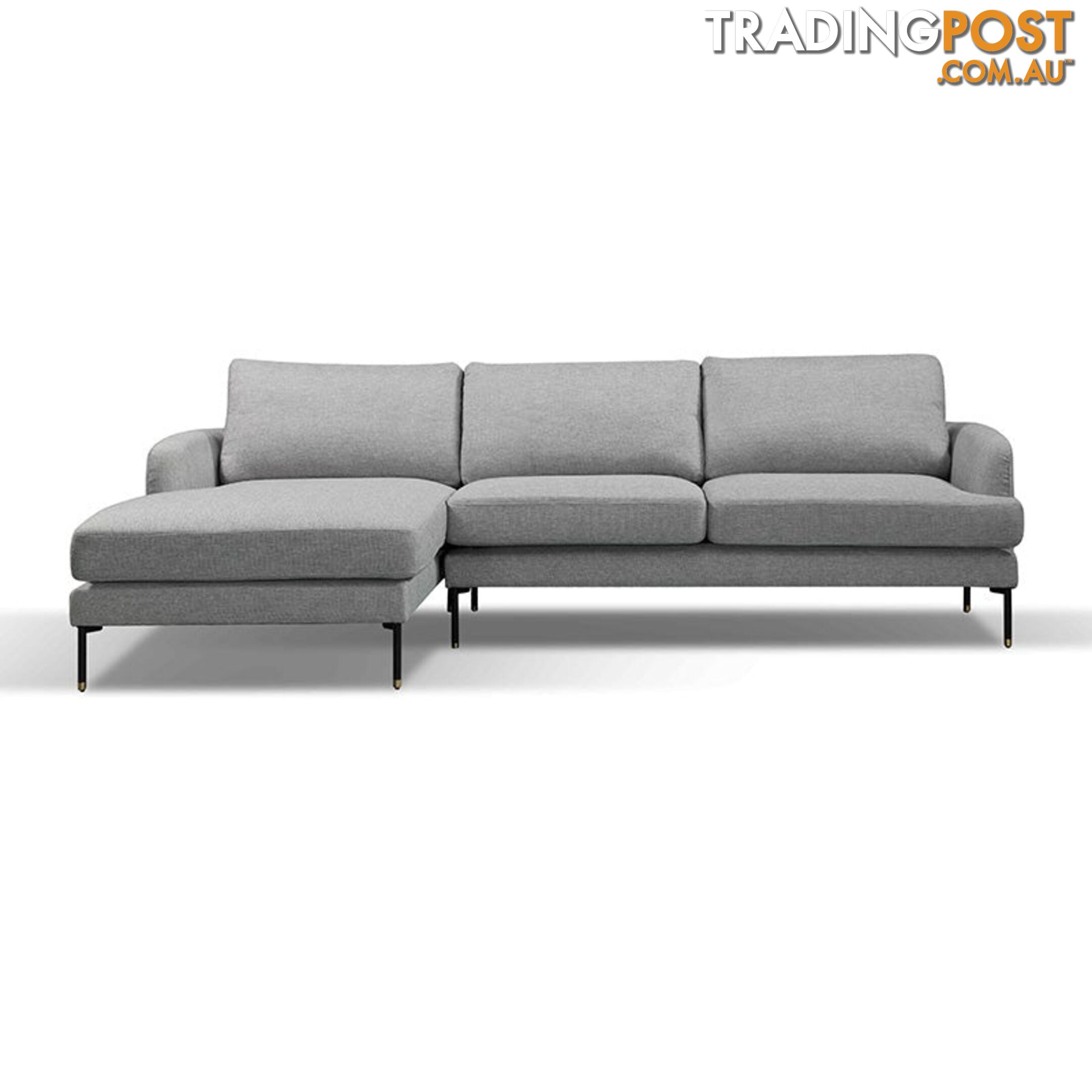 TIANA 3 Seater Sofa With Left Chaise - Grey - HD-2188-L - 9334719004785