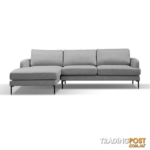 TIANA 3 Seater Sofa With Left Chaise - Grey - HD-2188-L - 9334719004785