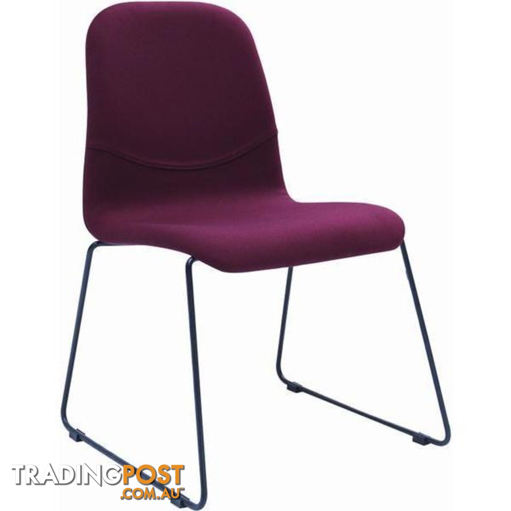 AVA Dining Chair - Black Metal +  Ruby - AVA_DC802-3110 - 9334719000947