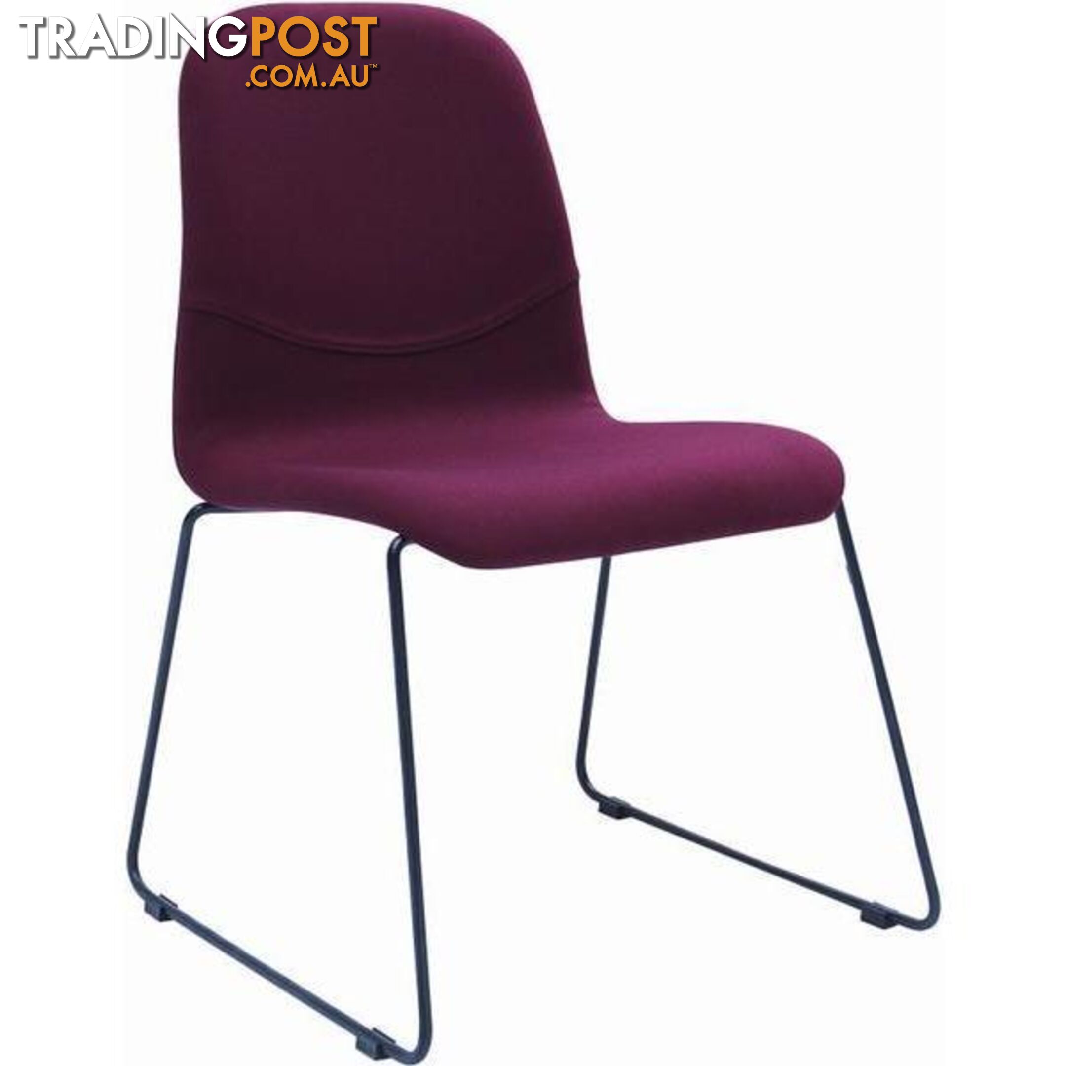 AVA Dining Chair - Black Metal +  Ruby - AVA_DC802-3110 - 9334719000947