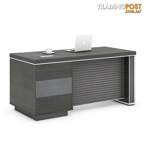 MATEES Executive Desk Reversible 1.6M - Grey/ Brown - DF-BJSX1616 - 9334719010373