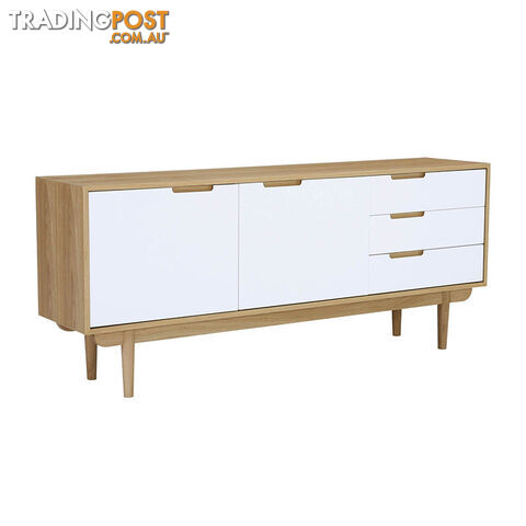 NAKULA Sideboard 180cm - Natural & White - 346023 - 9334719012162