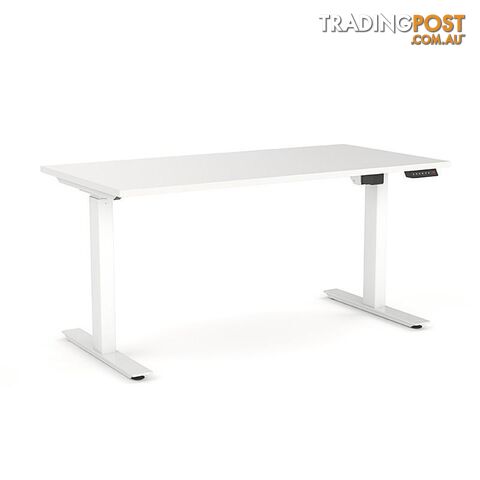 AGILE PRO Electric 2 Column Sit Standing Desk - 1200mm to 1800mm - Oak & White - OG_AGE2SSD142