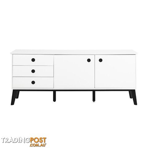 SABINE Sideboard 180cm - White/Black - AC-91721-2 - 5705994999648