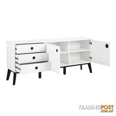 SABINE Sideboard 180cm - White/Black - AC-91721-2 - 5705994999648