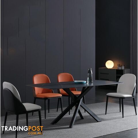 KIANA Sintered Stone Dining Table - 180cm - Black - WF-PL002 - 9334719009889
