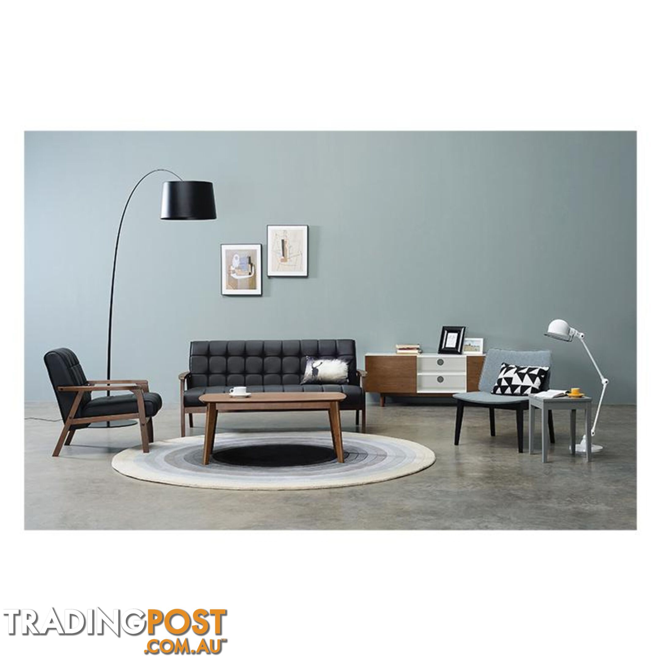 TUCSON 3 Seater Sofa in Black - 233035 - 9334719006796