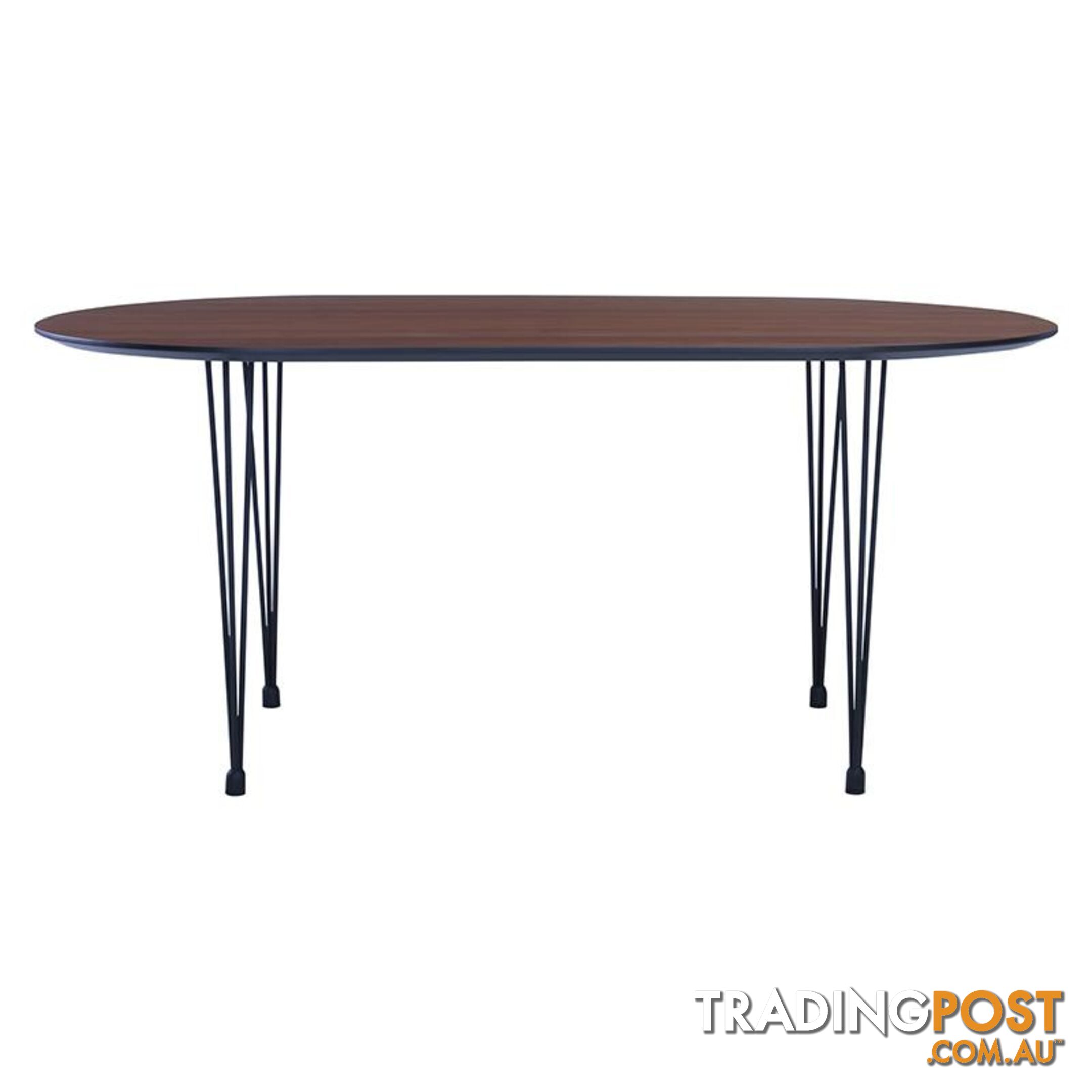 Omeo Dining Table 1.7M - Walnut/Blk - 145017 - 9334719005492