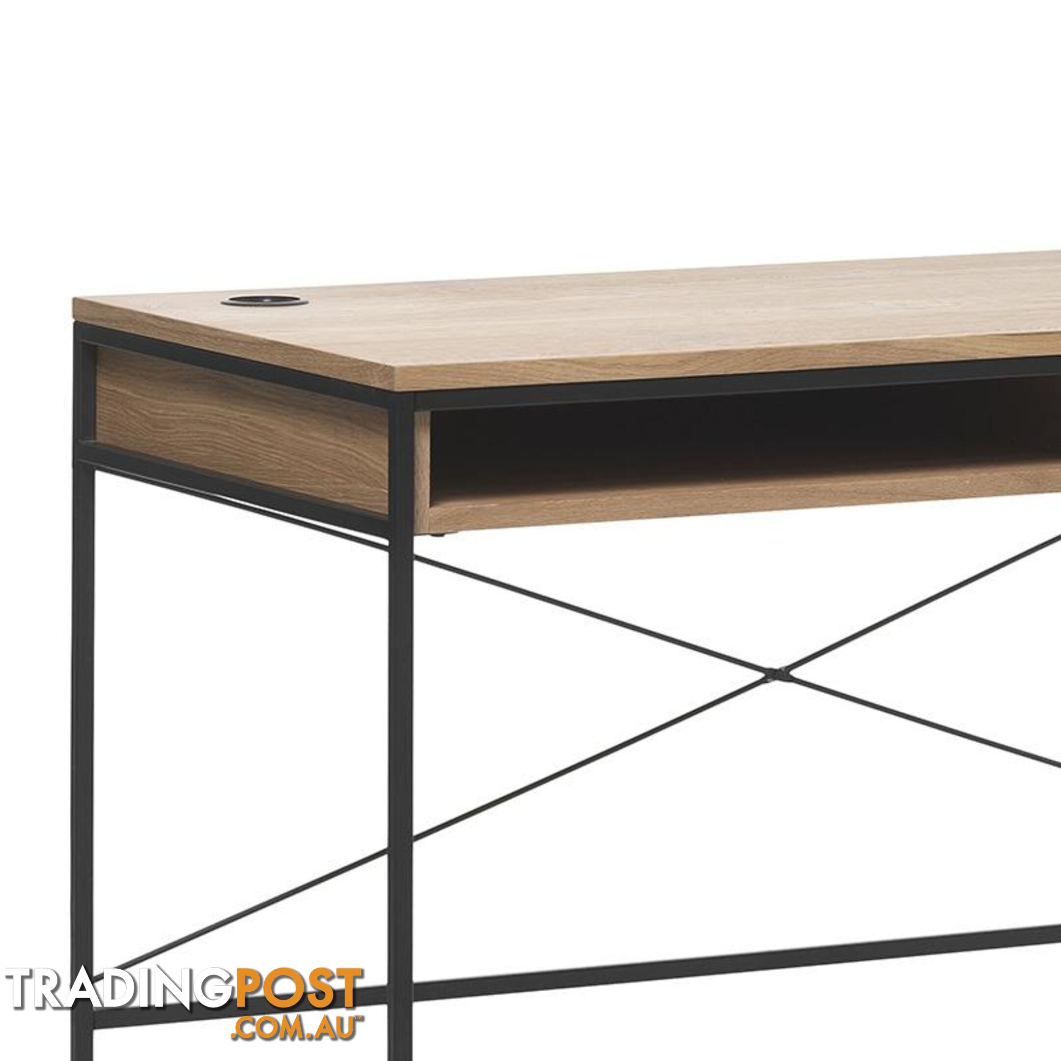 RIVOLI Study Desk 120cm -  Natural & Black - 43331020 - 5704745097053