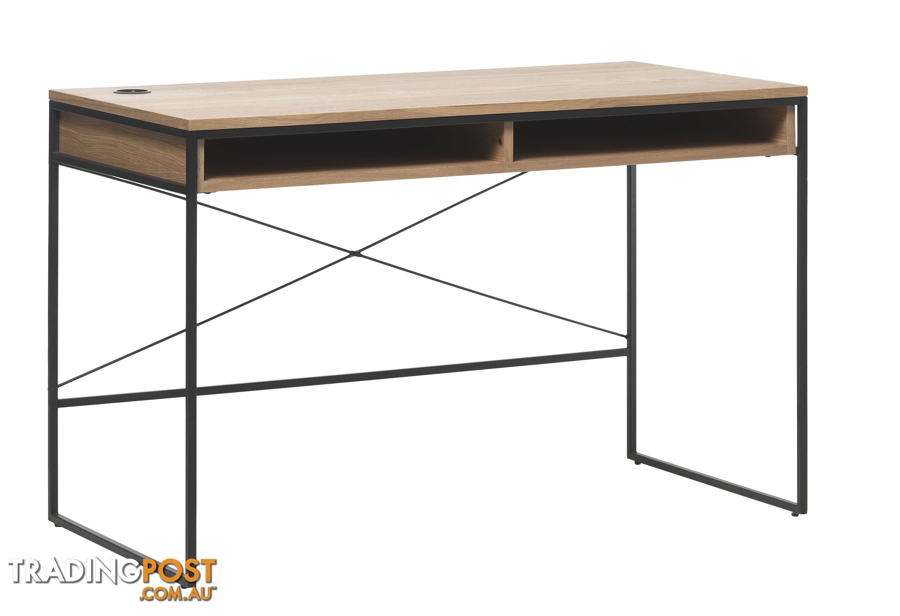 RIVOLI Study Desk 120cm -  Natural & Black - 43331020 - 5704745097053