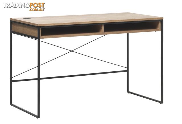 RIVOLI Study Desk 120cm -  Natural & Black - 43331020 - 5704745097053