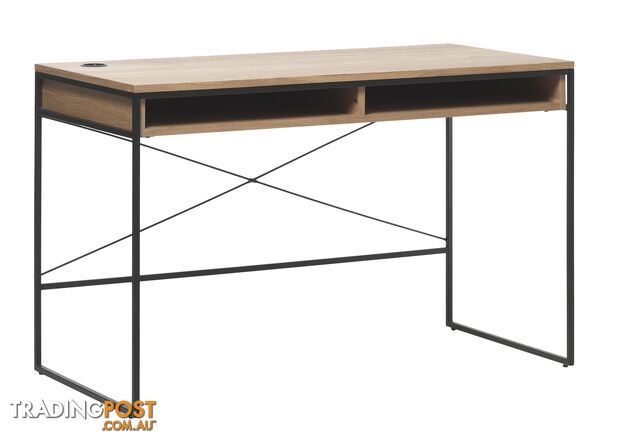RIVOLI Study Desk 120cm -  Natural & Black - 43331020 - 5704745097053