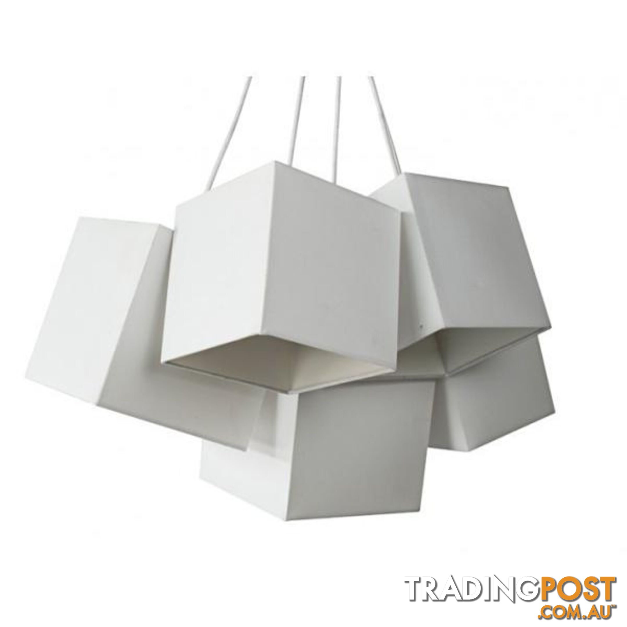 Loria White White Square Cluster Pendant Lights - 11093-WHT - 9334719000015