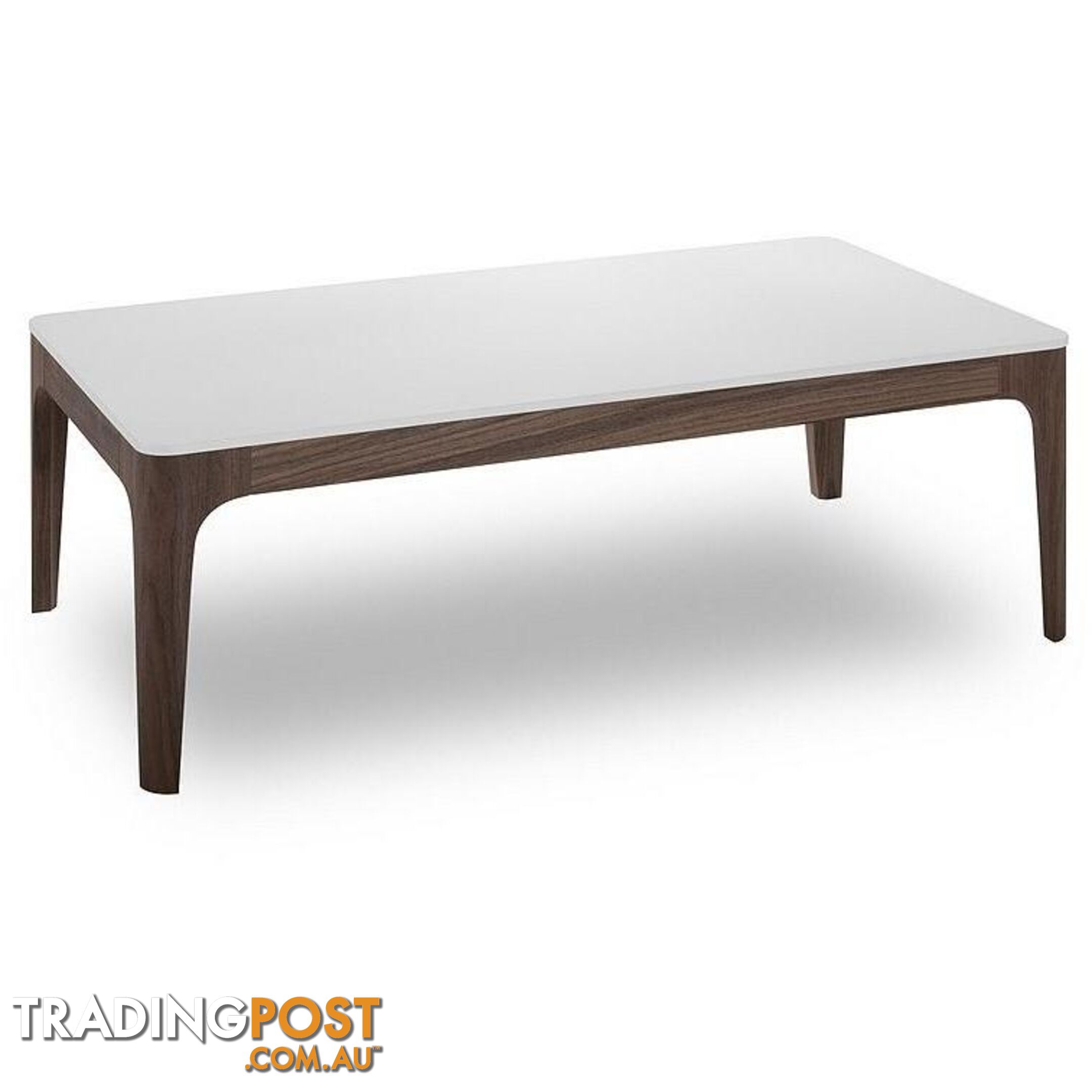 LEX Coffee Table - 120cm - White + Walnut - DI-J5619 - 9334719001760
