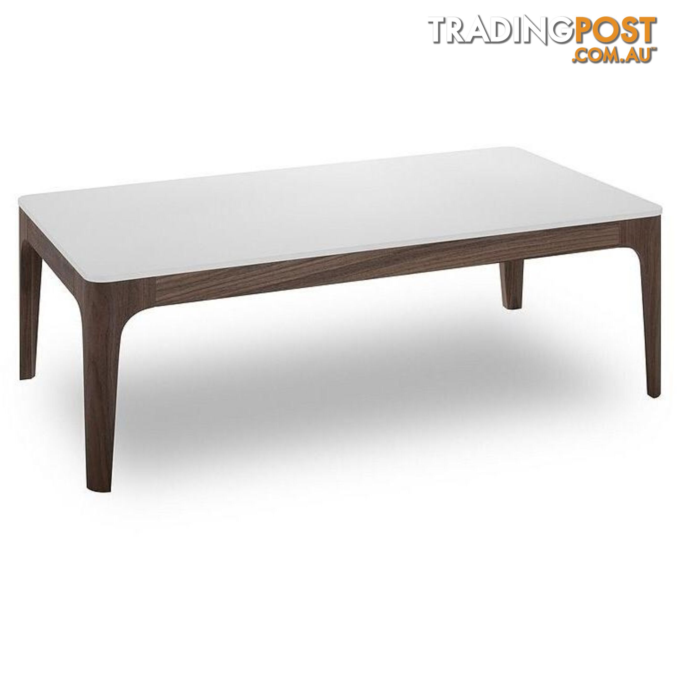 LEX Coffee Table - 120cm - White + Walnut - DI-J5619 - 9334719001760