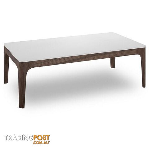 LEX Coffee Table - 120cm - White + Walnut - DI-J5619 - 9334719001760