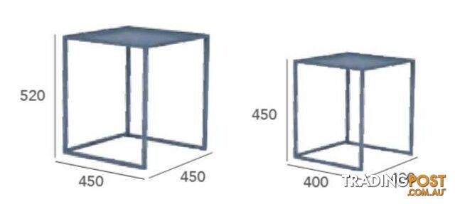 CARIAD Nest of 2 Tables  - White - 130020 - 9334719004648