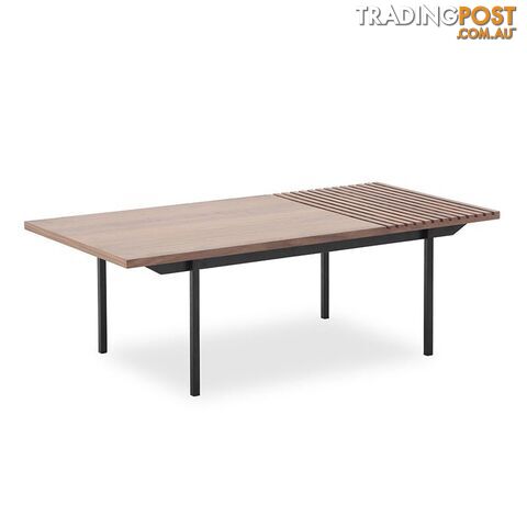 TOZZI Rectangular Coffee Table 120cm - Walnut & Black - DI-J5810A - 9334719010670
