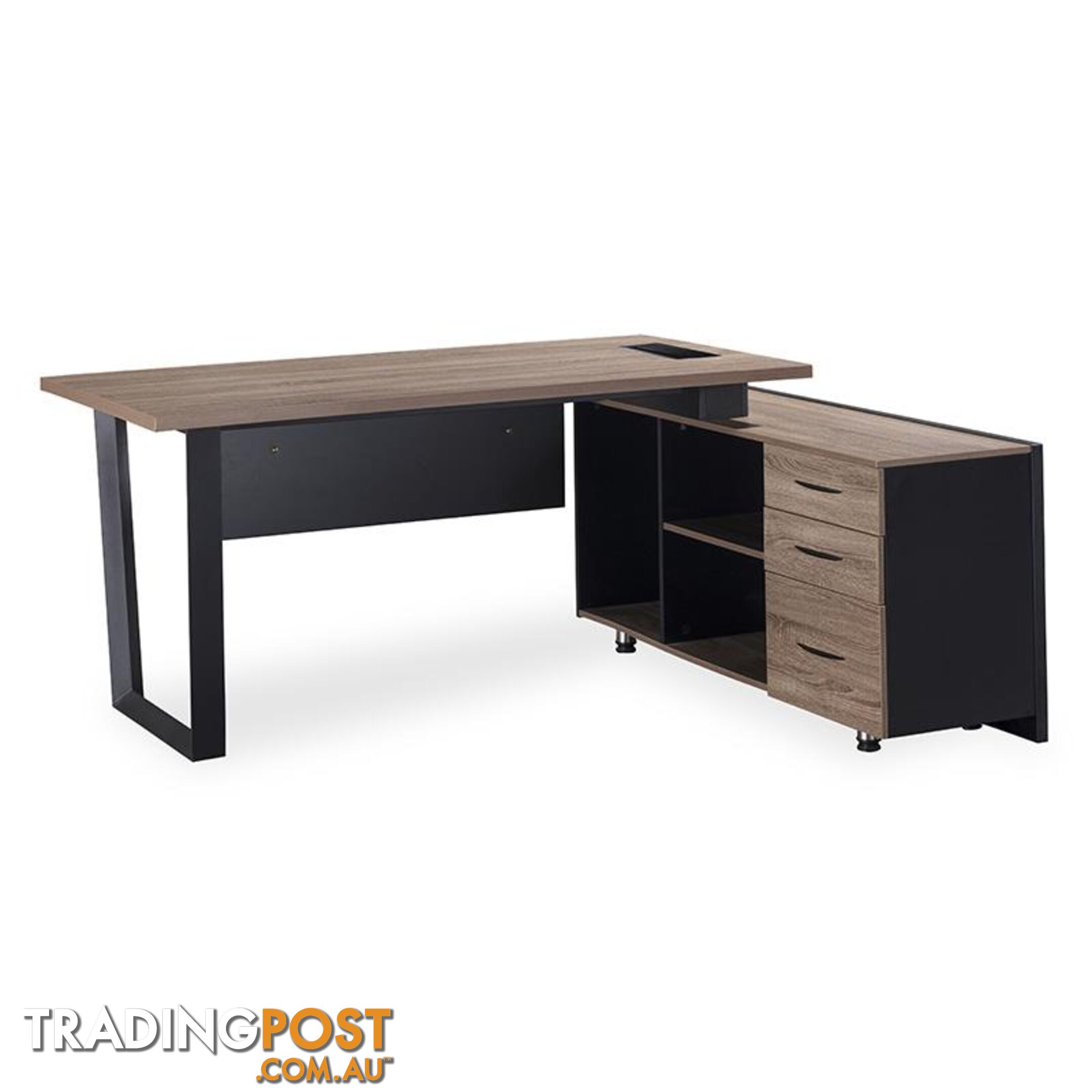 ADRIANO Executive Office Desk with Right Return 1.8M - Light Brown - WF-EW003-R - 9334719003832