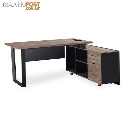 ADRIANO Executive Office Desk with Right Return 1.8M - Light Brown - WF-EW003-R - 9334719003832