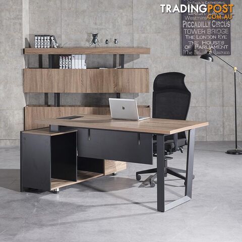 ADRIANO Executive Office Desk with Right Return 1.8M - Light Brown - WF-EW003-R - 9334719003832