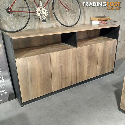 ARTO Credenza Cabinet Large 1.57M - Warm Oak & Black - WF-NWS006 - 9334719004334