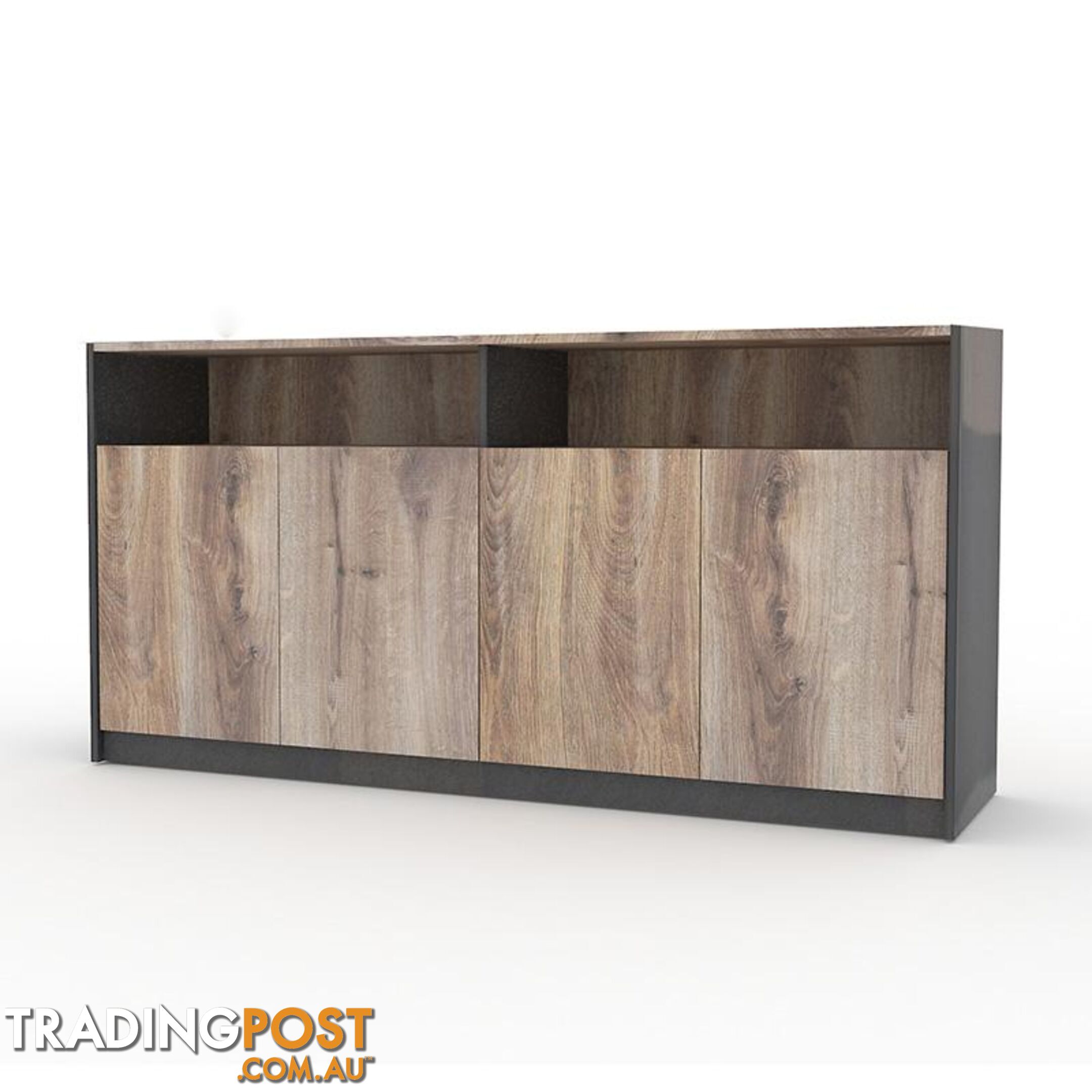 ARTO Credenza Cabinet Large 1.57M - Warm Oak & Black - WF-NWS006 - 9334719004334