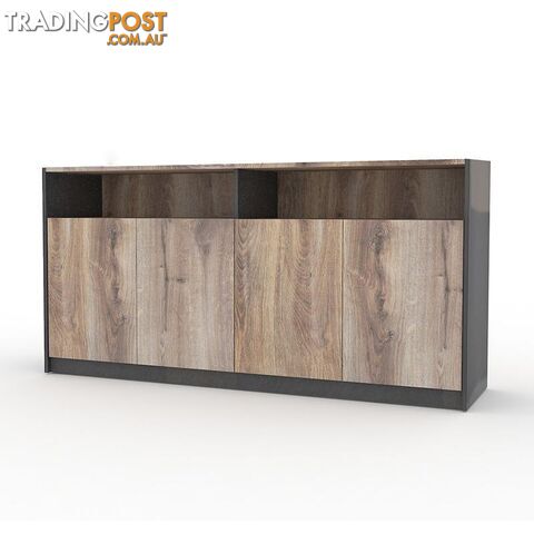 ARTO Credenza Cabinet Large 1.57M - Warm Oak & Black - WF-NWS006 - 9334719004334