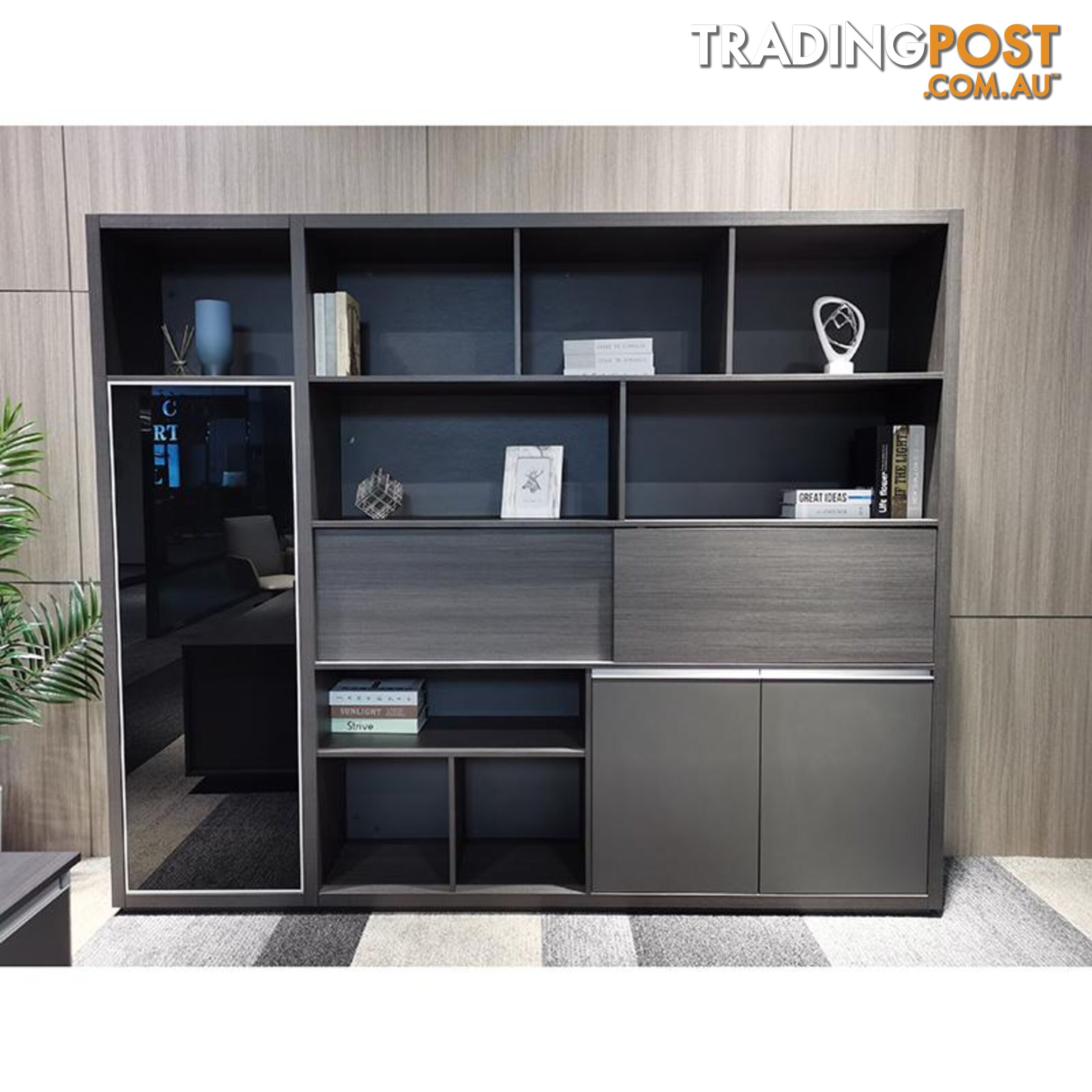 MATEES Display Unit 2.4M - Grey/ Brown - DF-BJSS0224 - 9334719010069