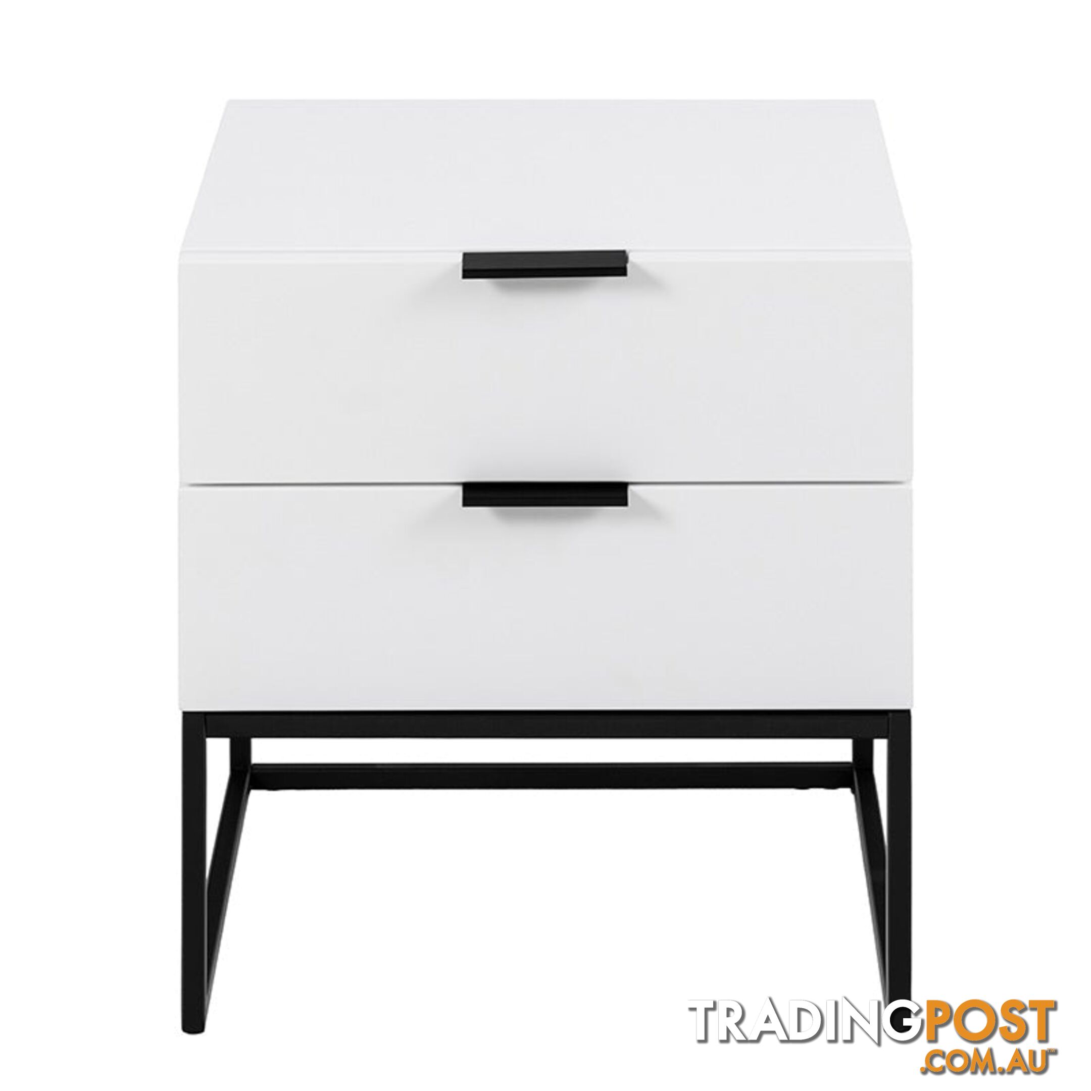 SVANA Bedside Table 40cm - White & Black - AC-0000094124 - 5713941207333