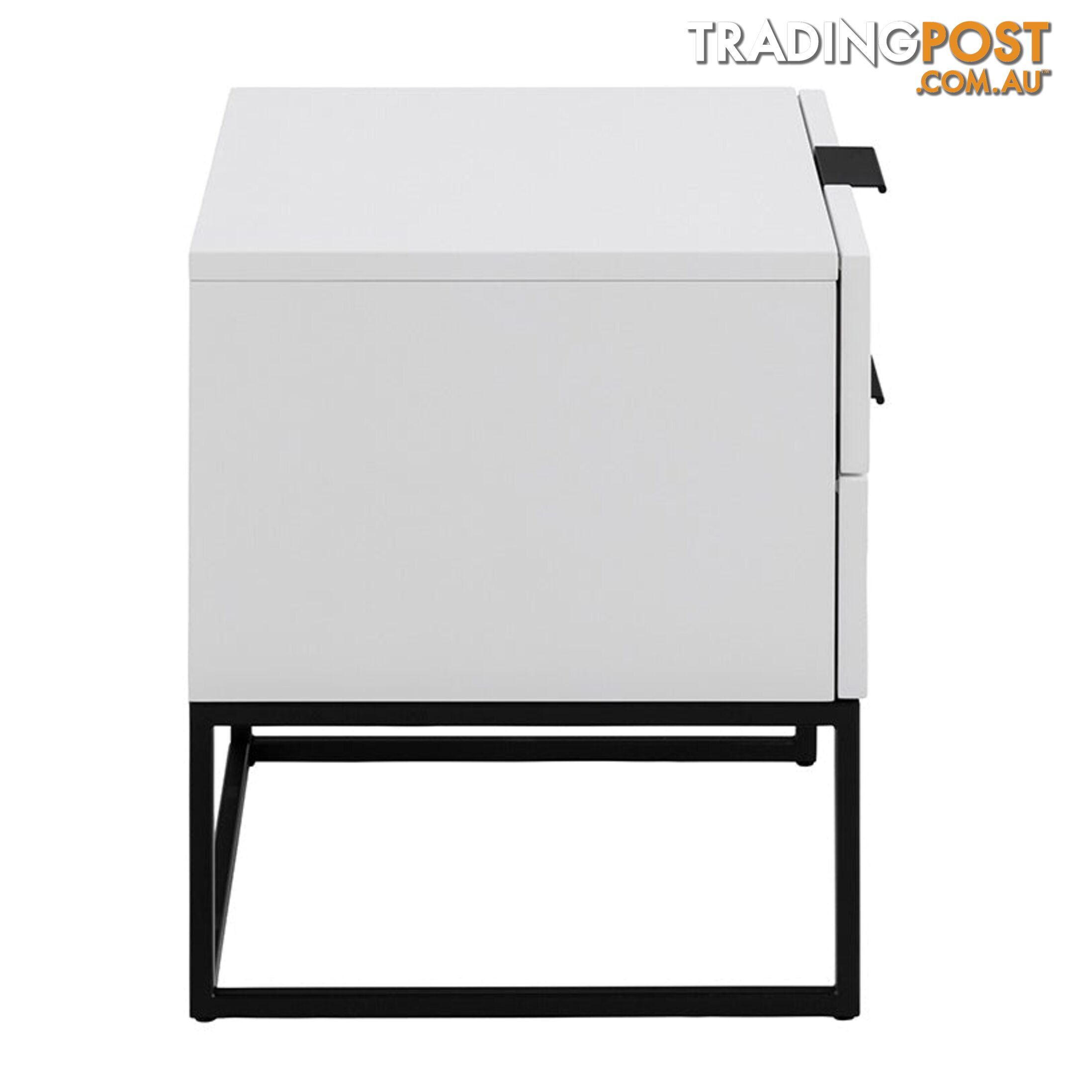 SVANA Bedside Table 40cm - White & Black - AC-0000094124 - 5713941207333