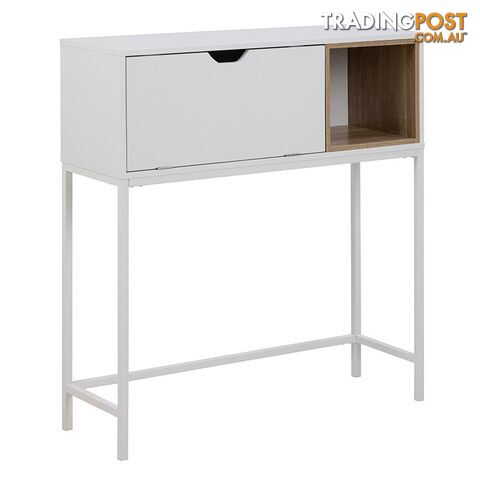 BATLEY Study Desk Console 91.5cm - White & Natural - AC-0000081946 - 5713941068095