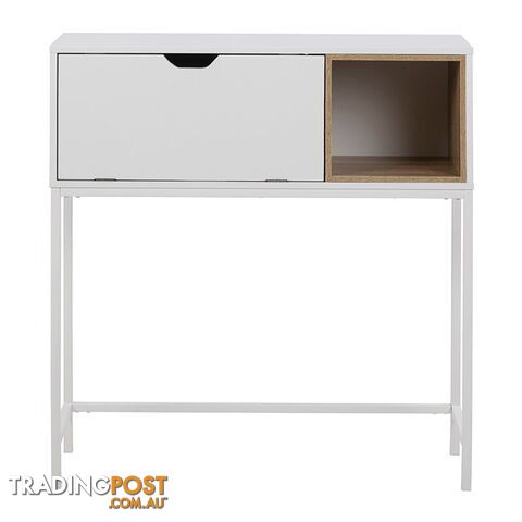 BATLEY Study Desk Console 91.5cm - White & Natural - AC-0000081946 - 5713941068095