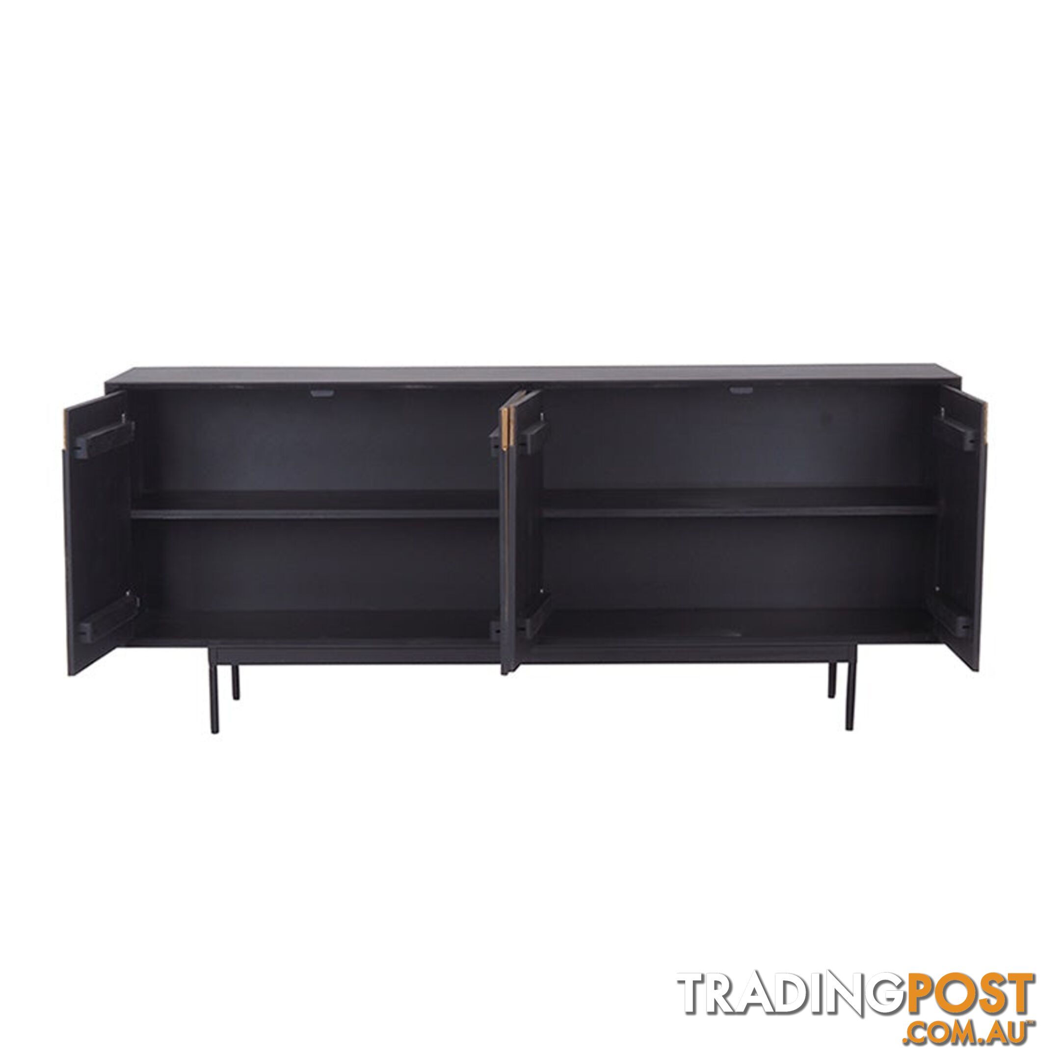 RADLEY Sideboard 180 cm Solid Mango Wood - Natural & Black - LX-2104 - 9334719011943