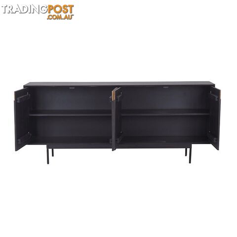 RADLEY Sideboard 180 cm Solid Mango Wood - Natural & Black - LX-2104 - 9334719011943