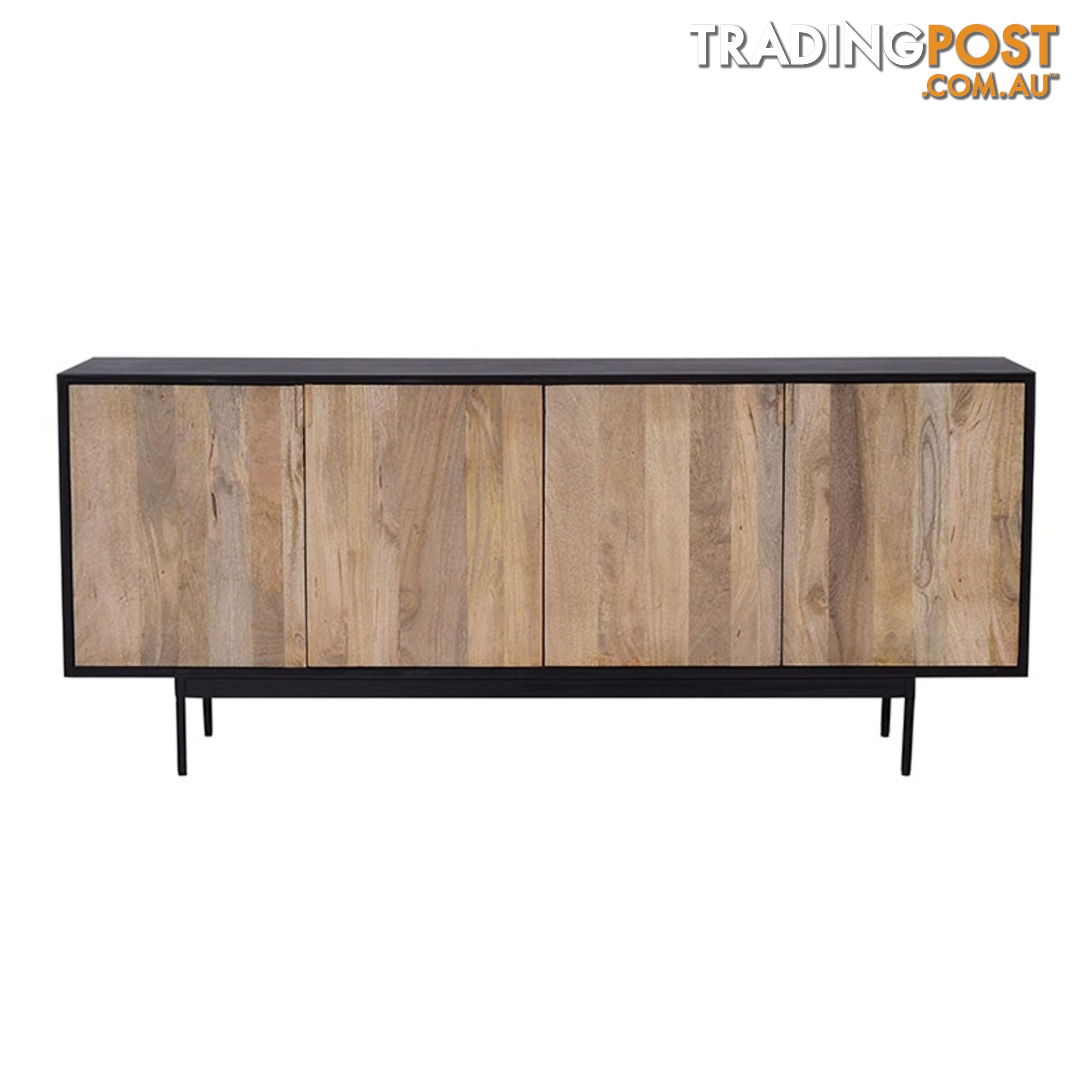 RADLEY Sideboard 180 cm Solid Mango Wood - Natural & Black - LX-2104 - 9334719011943