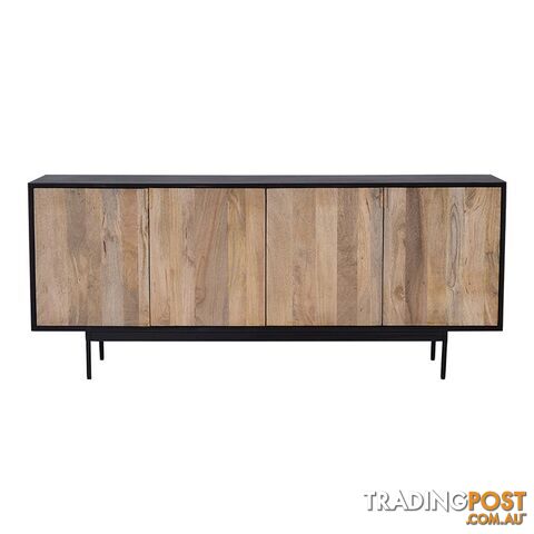 RADLEY Sideboard 180 cm Solid Mango Wood - Natural & Black - LX-2104 - 9334719011943