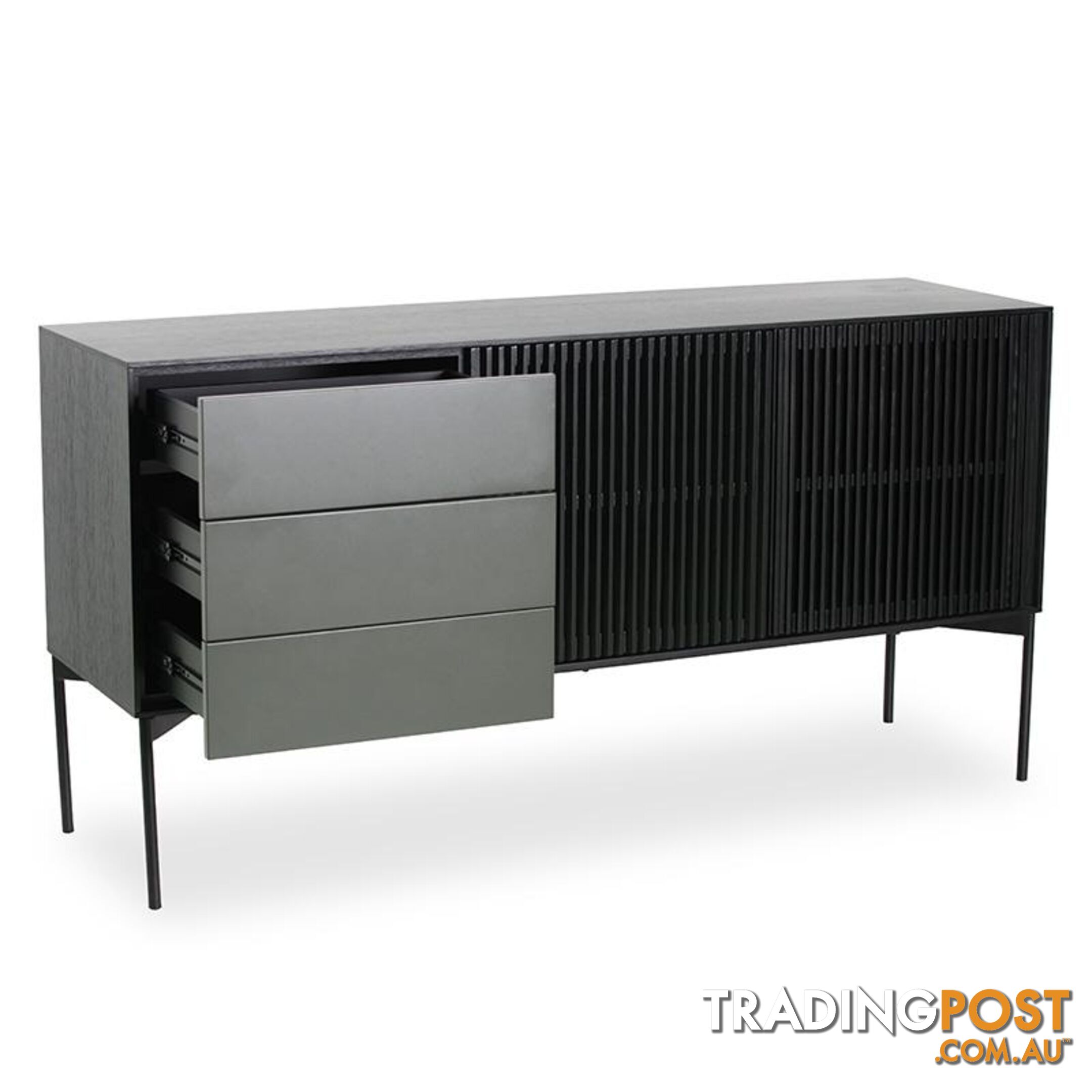 SEGAN Sideboard 160cm - Black - DI-J9695 - 9334719002019