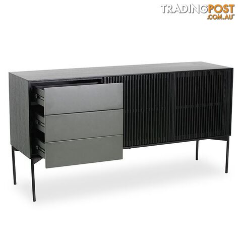 SEGAN Sideboard 160cm - Black - DI-J9695 - 9334719002019