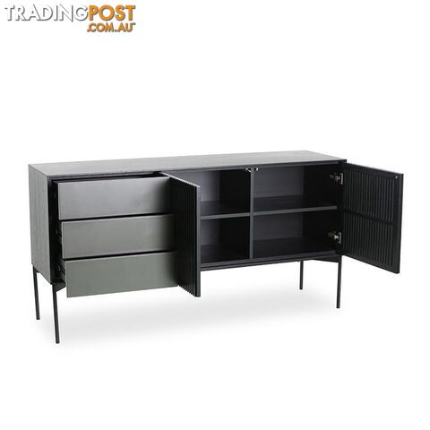 SEGAN Sideboard 160cm - Black - DI-J9695 - 9334719002019