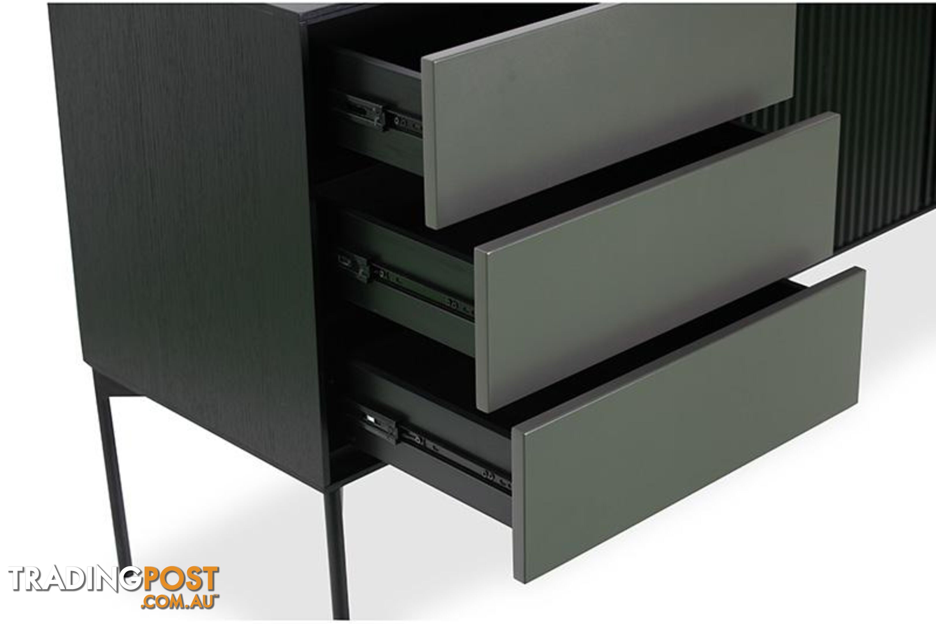 SEGAN Sideboard 160cm - Black - DI-J9695 - 9334719002019