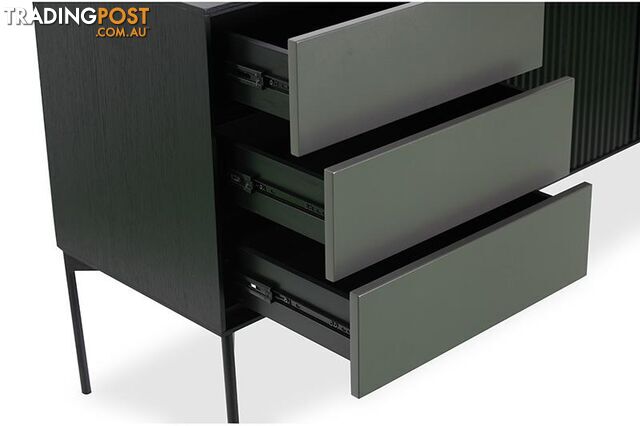 SEGAN Sideboard 160cm - Black - DI-J9695 - 9334719002019