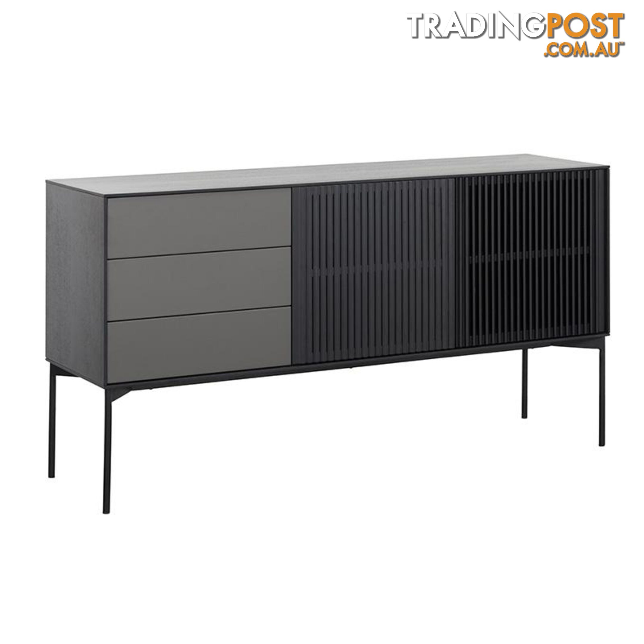 SEGAN Sideboard 160cm - Black - DI-J9695 - 9334719002019