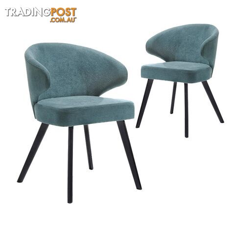 ANNIKA Dining Chair - Teal & Black - MI-C629 - 9334719006673