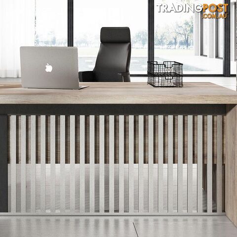 AFTAN Executive Desk Left Panel 1.8M - Warm Oak & Black - WF-N2806-D-L - 9334719010243